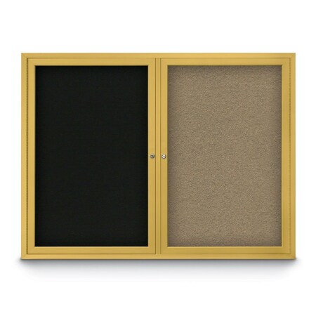 United Visual Products Corkboard, 18"x24", Cloud/Black UV401PLUS-BLACK-CLOUD